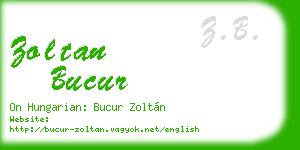 zoltan bucur business card